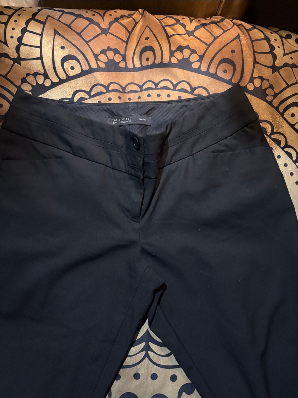 The Limited Navy Straight-Leg Dress Pants